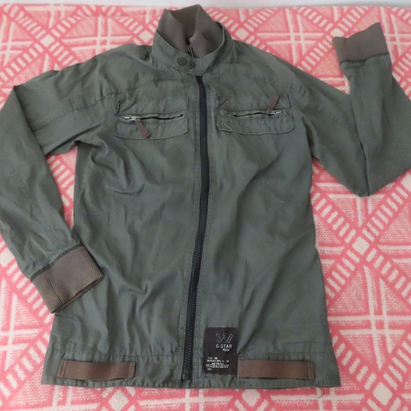 rare G STAR Raw S-ED-5204 sanforized shed zip shirt jacket sz M - Picture 1 of 8